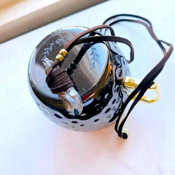 Marlyn Schiff Adjustable Crystal Necklace with Gold Beaded Accents - Picture 2 of 8